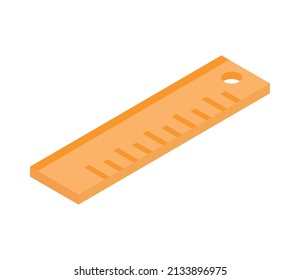 ruler icon isolated and isometric