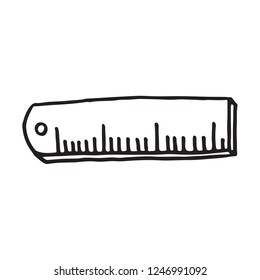 Ruler Icon Isolated on White Background