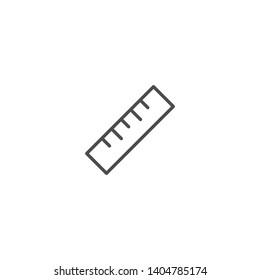 Ruler icon isolated on white background. Measure symbol modern simple vector icon for website or mobile app