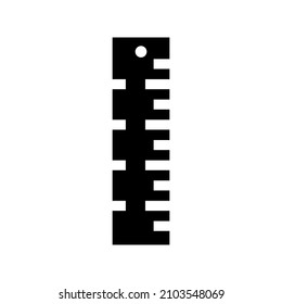 Ruler icon isolated on white background