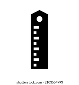 Icono de regla aislado en fondo blanco