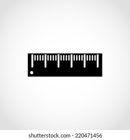 Ruler Icon Isolated on White Background