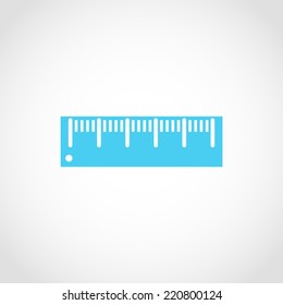 Ruler Icon Isolated on White Background