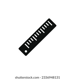 Icono de regla aislado en fondo blanco