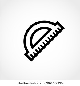 Ruler Icon Isolated on White Background