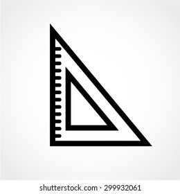 Ruler Icon Isolated on White Background