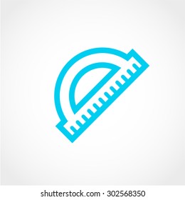 Ruler Icon Isolated on White Background