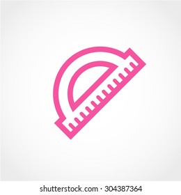 Ruler Icon Isolated on White Background