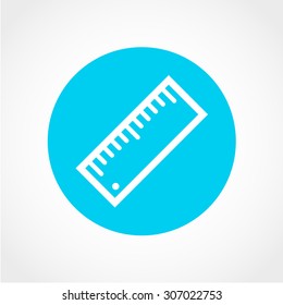 Ruler Icon Isolated on White Background