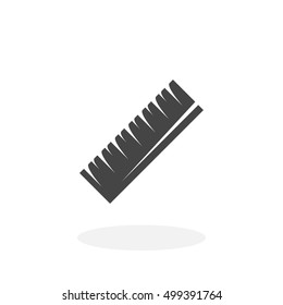Ruler icon isolated on white background. Ruler vector logo. Flat design style. Modern vector pictogram for web graphics - stock vector