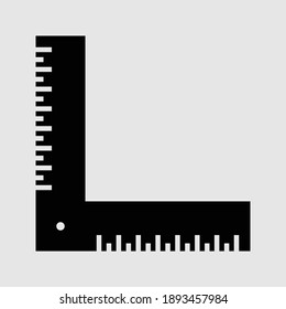 ruler icon isolated vector illustration