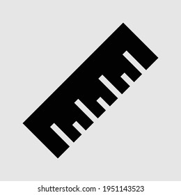 ilustración vectorial aislada de icono de regla