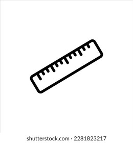 Linealsymbol mit isoliertem Vektorgrafik und transparentem Hintergrund.