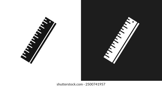 Ruler icon line art vector