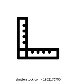 Ruler icon with line style