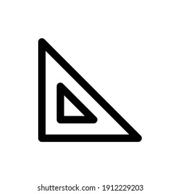 ruler icon line style vector