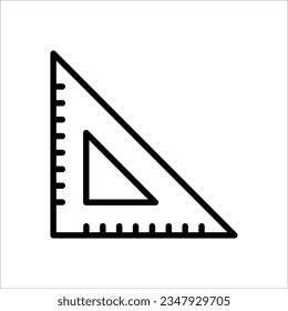 Ruler Icon Line Vector Design on white background