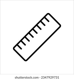 Ruler Icon Line Vector Design on white background