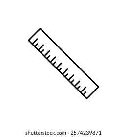 Ruler icon linear logo isolated