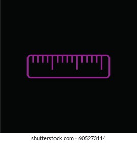 Ruler icon. Linear style. Isolated vector.