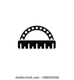 ruler icon logo design vector