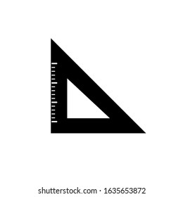 Ruler icon, logo isolated on white background