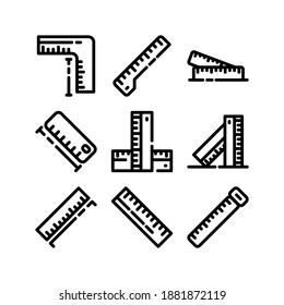 Ruler icon or logo isolated sign symbol vector illustration - Collection of high quality black style vector icons
