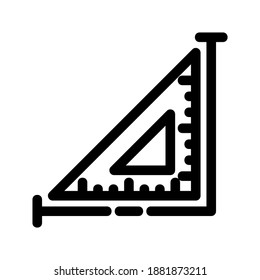 Ruler icon or logo isolated sign symbol vector illustration - high quality black style vector icons

