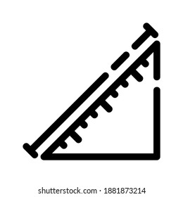 Ruler icon or logo isolated sign symbol vector illustration - high quality black style vector icons
