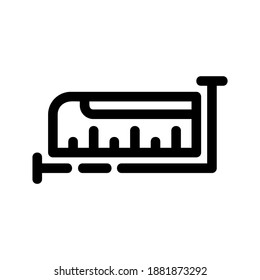 Ruler icon or logo isolated sign symbol vector illustration - high quality black style vector icons
