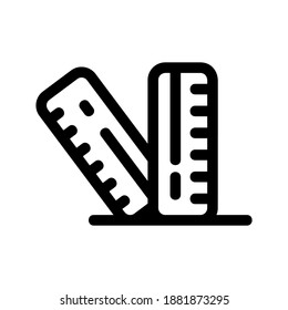 Ruler icon or logo isolated sign symbol vector illustration - high quality black style vector icons
