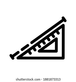 Ruler icon or logo isolated sign symbol vector illustration - high quality black style vector icons
