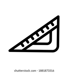 Ruler icon or logo isolated sign symbol vector illustration - high quality black style vector icons
