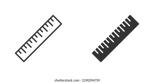 Ruler icon. Measurement stick icon. Vector illustration.