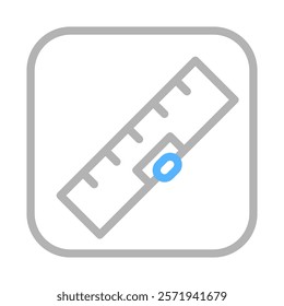 Ruler icon, measurement tool, concept of accuracy, precision, and scale.