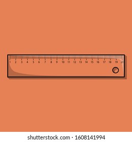 ruler icon. a measuring device and drawing aid for drawing straight lines.