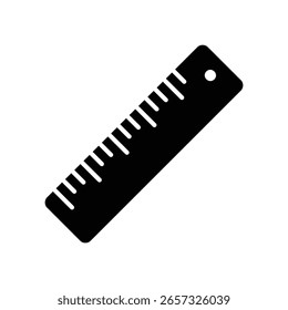 Linealsymbol zum Messen von Länge und Zeichnung