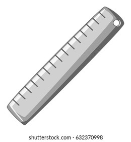 Ruler icon in monochrome style isolated on white background vector illustration