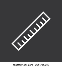 Icono de regla en fondo gris