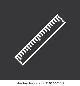 Ruler icon on grey background