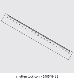 Ruler Icon on a grey background