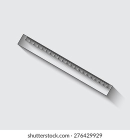 Ruler Icon  on a grey background