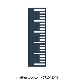 Ruler Icon on white background. Vector illustration