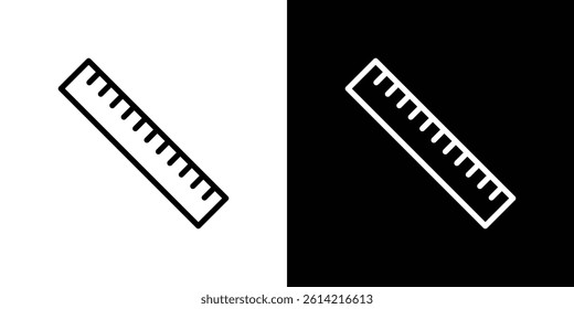 Ruler icon outline collection for web design