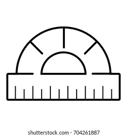 Ruler icon. Outline illustration of ruler vector icon for web