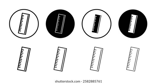 Ruler icon Outline thin set pack series