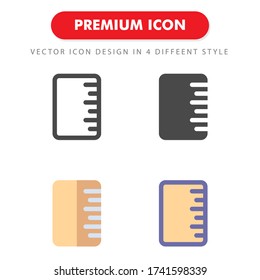 ruler icon pack isolated on white background. for your web site design, logo, app, UI. Vector graphics illustration and editable stroke. EPS 10.