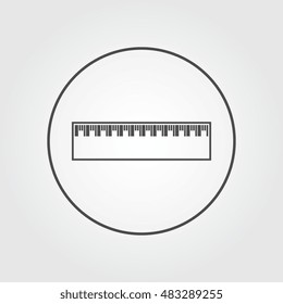 Ruler Icon With Ring For Websites And Apps