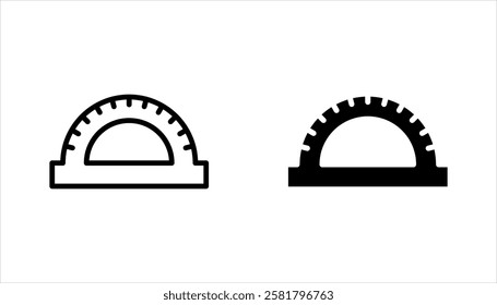 Ruler icon set. Geometry educational equipment sign. vector illustration on white background