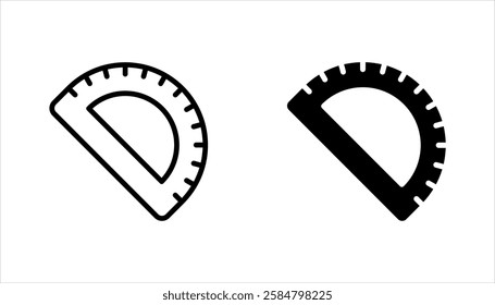 Ruler icon set. Geometry educational equipment sign. vector illustration on white background